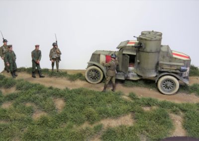 Diorama auto-mitrailleuse AUSTIN 1918